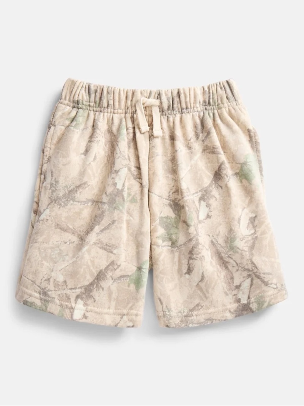 Kids Neutral Camouflage fleece Drawstring (not adjustable) Shorts